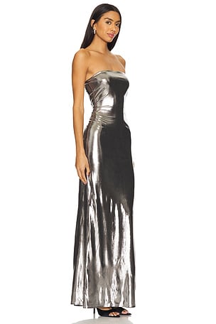 Lovers and Friends Liza Gown in Metallic Silver