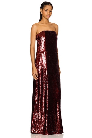 Lovers and Friends Cosmo Maxi Dress in Burgundy