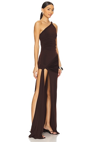 Lovers and Friends Sabrina Gown in Brown