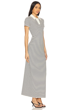 Lovers and Friends Carrie Polo Maxi Dress in White,Black