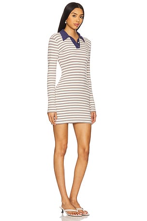 Lovers and Friends Rachel Polo Mini Dress in Cream,Blue