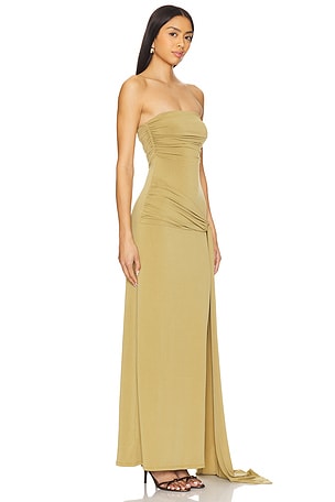 Lovers and Friends Adley Gown in Olive