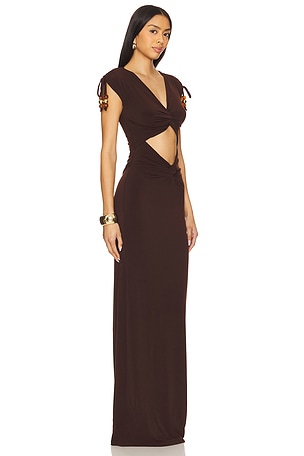 Lovers and Friends Mia Gown in Chocolate
