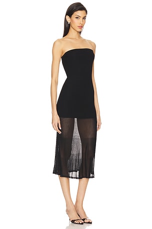 Lovers and Friends Leslie Midi Dress in Black