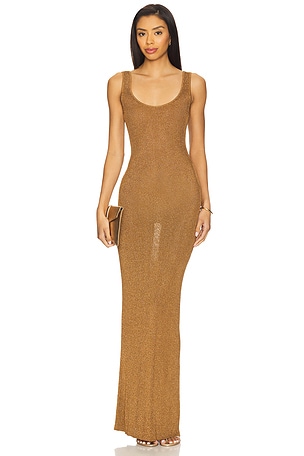 Benilda Metallic Maxi Dress Lovers and Friends