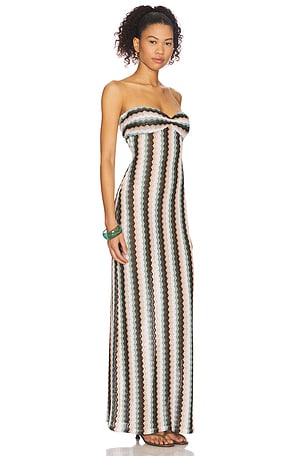 Lovers and Friends Nettie Maxi Dress in Sage,Brown