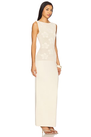 Lovers and Friends Aubery Maxi Dress in Cream. Size XL. Also