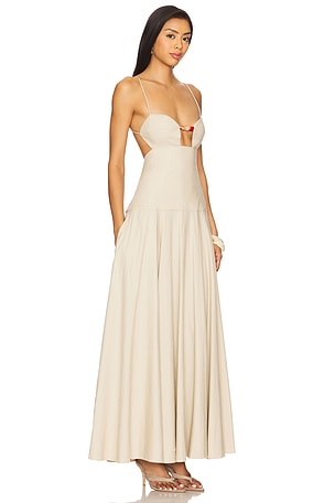 Lovers and Friends Jolene Maxi Dress in Neutral