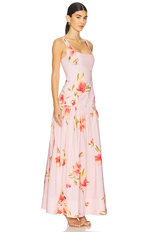 Lovers and Friends Petal Maxi Dress in Blush