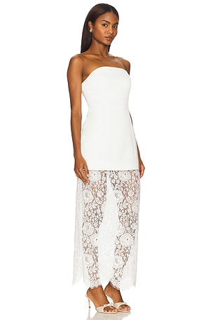 Lovers and Friends Serena Midi Dress in White