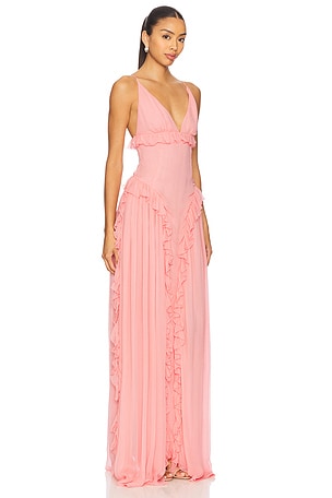 Lovers and Friends Evelyn Gown in Pink. Size XXS. Also