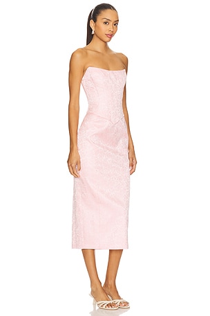 Lovers and Friends Josephine Midi Dress in Pink