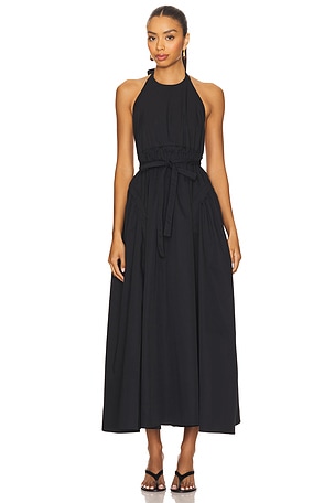 Lovers and Friends Idun Halter Neck Midi Dress in Black