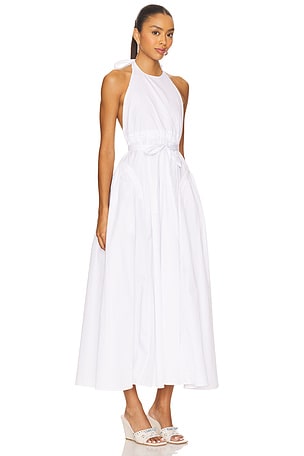 Lovers and Friends Idun Halter Neck Midi Dress in White