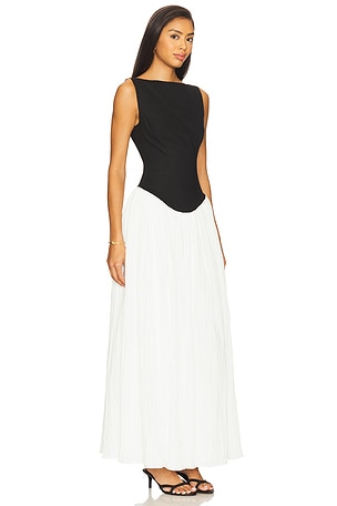 Lovers and Friends Lorelie Maxi Dress in Black,White