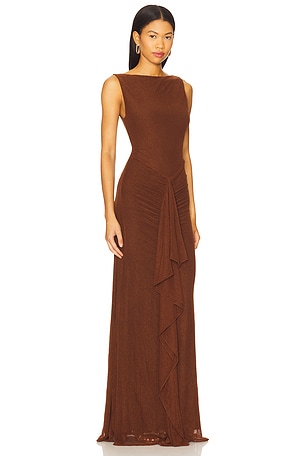 Lovers and Friends Ellie Maxi Dress in Brown