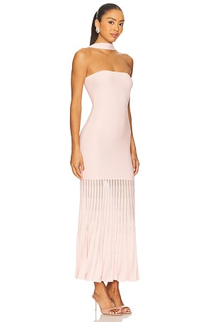 Lovers and Friends Kelly Pleated Knit Dress in Pink