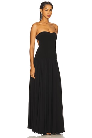Lovers and Friends Margot Gown in Black