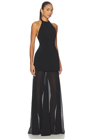 Lovers and Friends Barbara Gown in Black. Size XXS. Also