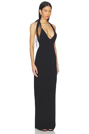 Lovers and friends vestido largo ajia en color negro