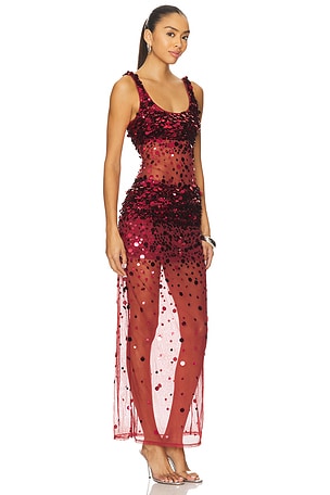 Lovers and friends vestido lydia en color veno