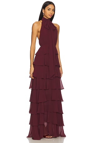 Lovers and Friends Maddison Gown in Wine
