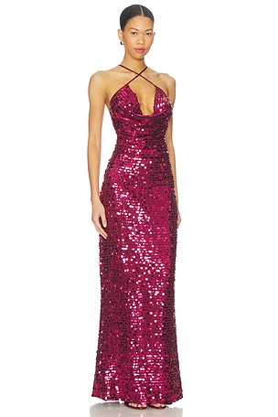 Lovers and Friends Britt Gown in Fuchsia