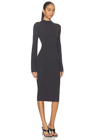 Lovers and Friends Olin Midi Dress in Charcoal