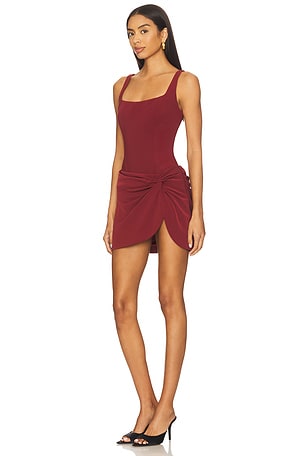Lovers and Friends Daisy Mini Dress in Burgundy