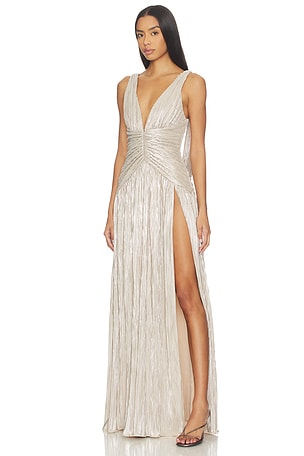 Lovers and Friends Nikoletta Gown in Metallic Neutral