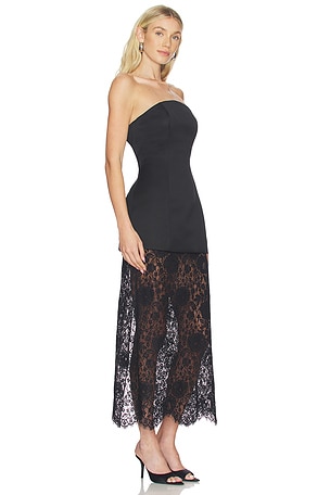 Lovers and Friends Serena Midi Dress in Black