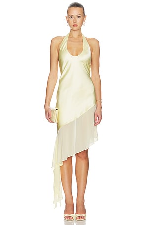 Lovers and Friends Celie Midi Dress in Lemon