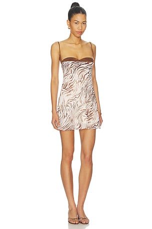 Lovers and Friends Auri Mini Dress in Brown