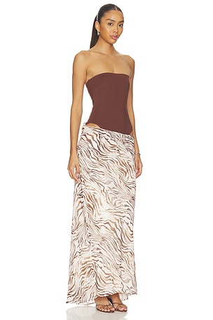 Lovers and Friends Anneli Maxi Dress in Beige,Brown