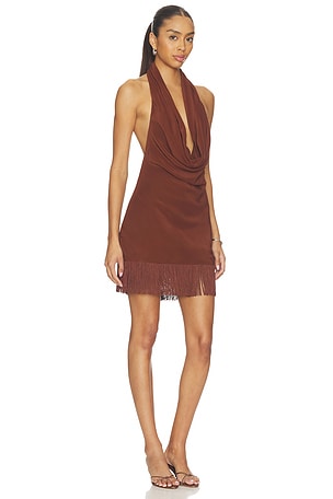 Lovers and Friends x Ivana Ramirez Larissa Mini Dress in Chocolate