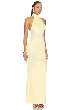 Lovers and friends vestido largo mariella en color amarillo