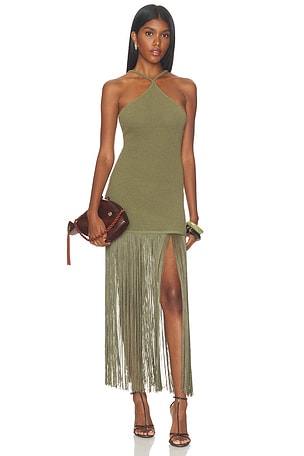 Alia Halter Fringe Dress Lovers and Friends
