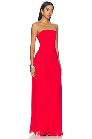 Lovers and Friends Alice Strapless Gown in Red