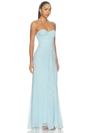 Lovers and friends vestido largo isabel en color azul