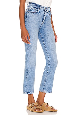 Lovers and Friends Reece High Rise Slim Straight in Denim-Medium