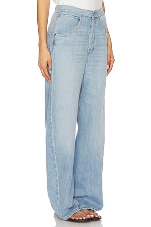 Lovers and Friends Light Engine Low Rise Twist Seam Jeans in Blue