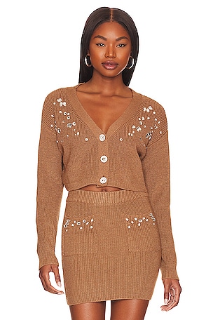 Estella Embellished Cropped Cardigan Lovers and Friends