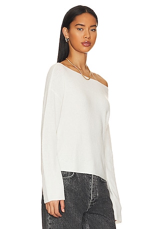 Lovers and Friends Alayah Off Shoulder Sweater in White