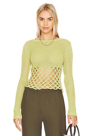 Clara Cropped Fishnet Pullover Lovers and Friends