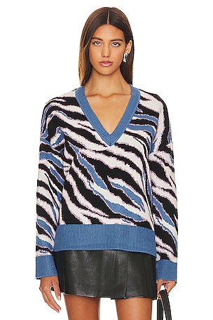 Abstract V Neck Sweater Lovers and Friends