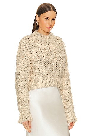 Lovers and Friends x Bridget Jolene Knit Sweater in Cream