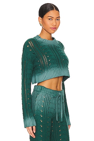 Lovers and Friends Jelissa Ombre Sweater in Dark Green