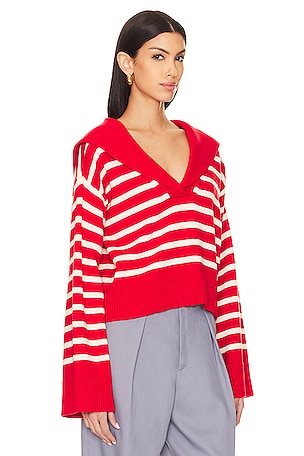Lovers and Friends x Anja Dujaković Niam Striped Sweater in Red