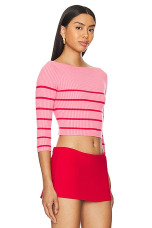 Lovers and Friends Mafalda Stripe Sweater in Pink