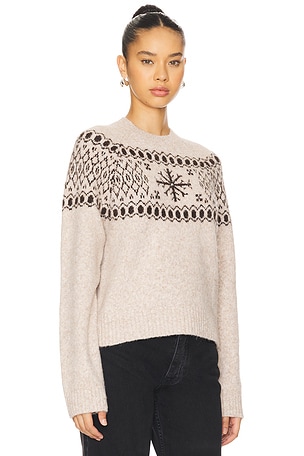 Lovers and Friends Josette Fairisle Sweater in Cream